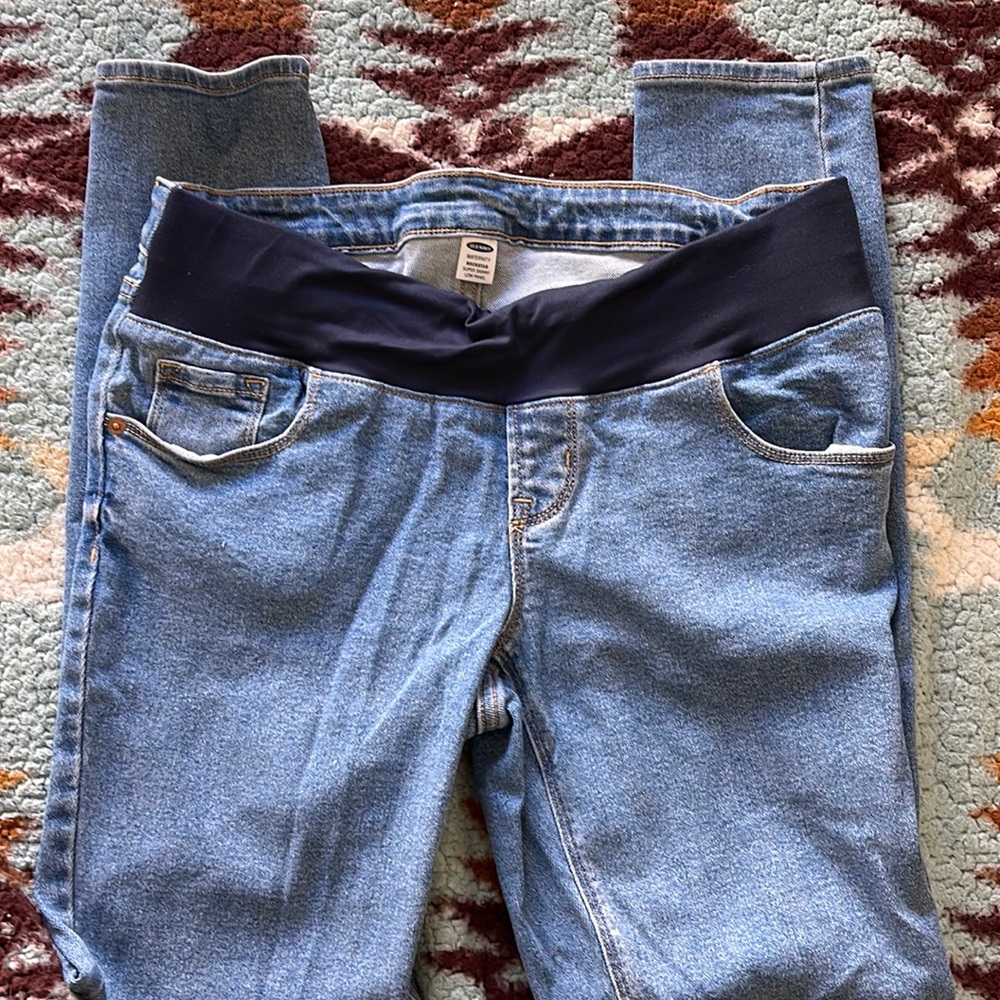 8 Long RockStar Skinny Maternity Jeans with Low Panel